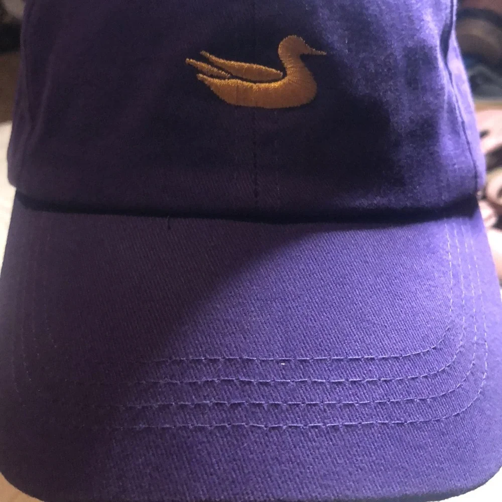 Purple southern marsh cap with Gold Duck Embroidery